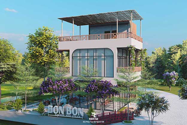 Dự án thiết kế quán cà phê sân vườn Bon Bon – Chị Thư – Bảo Lộc
